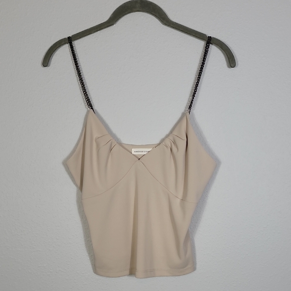 Makers Of Dreams Tops - Makers Of Dreams Chain Strap Cami Top Size M Beige Vanilla Babydoll Y2K 90s